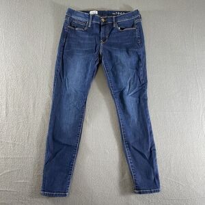 Gap 1969 Jeans Womens 30 Short Santa Cruz Blue Legging Low Rise Straight Stretch